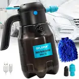 SYLSTAR Elektrisch Schaumsprüher, 2L Schaumpistole Autowäsche mit 60PSI Leistungsstarkem Akku und 2 Düsen für Auto Waschen, Schaumsprüher Auto für Autodetailing, Autoreinigung