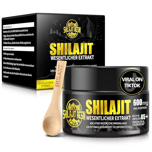 Shilajit Original Pure Himalaya 50G - Hochkonzentriertes Pure Shilajit Harz, Natural Shilajit Resin, für Männer und Frauen (1 Stück)