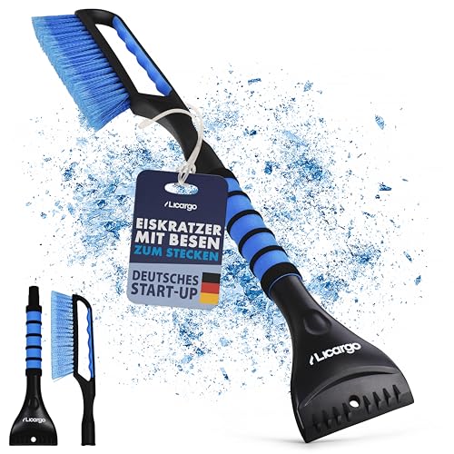 LICARGO Eiskratzer Auto mit Besen XXL [67cm] [Steck-System] | Lackschonende Borsten & Große Kante | Schnee, Schneebesen Auto Eiskratzer mit Besen, Auto Winter Zubehoer, Scheibenkratzer Auto