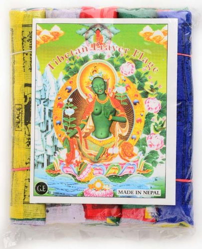 Buddhistische 50 Blatt: 5 Rollen mit 10 Blatt jede Fahne hat eine Größe von 16X14 cm, Baumwolle, Buddha Dekoration