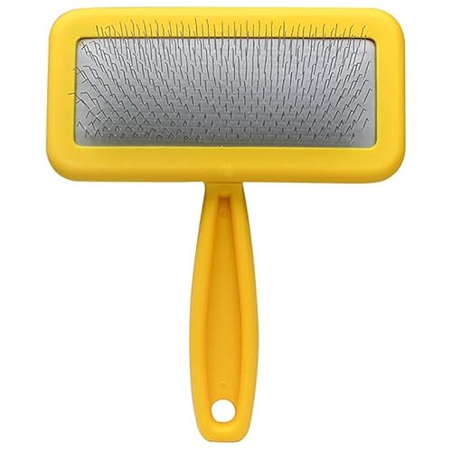 Selbstreinigende Bürste zum Aufhängen, ergonomischer Kunststoff, sanft, wiederverwendbar, Fellpflege, Haustier-Styling