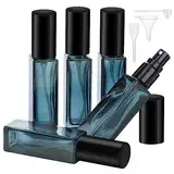 Segbeauty Parfüm Sprayer 10ml, 5 Stück Parfümzerstäuber Portable für Flugzeug Tragen Reise, Parfümflakon aus Glas zum Nachfüllen, Klein Geeignet für Handgepäck Reisen, Semi-transluzentes Blau