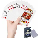 WUGAUWOR wasserdichte Spielkarten, Kunststoff Spielkarten, Kartenspiel, Poker Karten Spiele Wasserfeste Spielkarten für Camping Spiele, Playing Cards für Blackjack Bridge Kartenspiele, 1 Deck, Blau