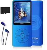 MP3-Player, Musik-Player mit 16GB Micro SD Karte, Ultra Slim Musik-Player mit eingebautem Lautsprecher, Photo Viewer, Video Play, FM Radio, Voice Recorder, E-Book Reader