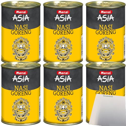 Menzi Nasi Goreng Tafelfertig Würzig-Scharf 6er Pack (6x400g Dose) + usy Block