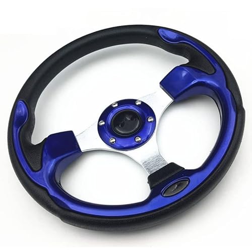 Sportlenkrad,Drifting Steering Wheel,Lenkrad Universal Mini Drifting Lenkrad 320mm (13 Zoll) Rennwagen PVC. Modifikation Aluminiumrahmen leichtes Gewicht(Blue)