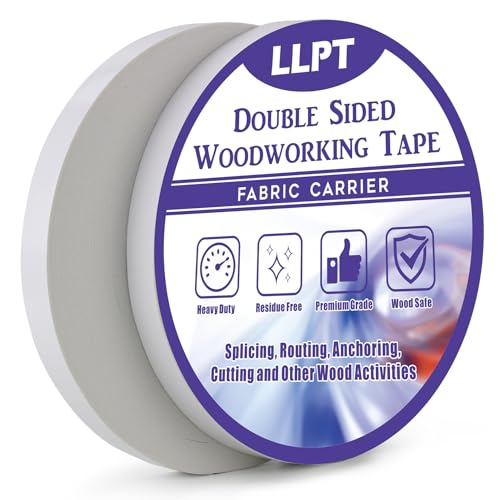 LLPT Doppelseitiges Klebeband Für Die Holzbearbeitung Je 13MM x 27M x 0.3MM 2 Stück Doppelseitiges Wende-Klebeband für Holzarbeiter Rückstandsfrei Entfernbar Für Holzschablone (WT0590W2)