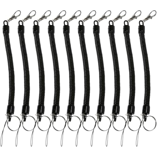 HANABASS 10stücke Dehnbare Schlüsselanhänger Teiliges Ausziehbarer Schlüsselanhänger Mit Spiral-feder Elastische Schlüsselketten Für Schlüssel Ausweis Und Persönliche Gegenstände