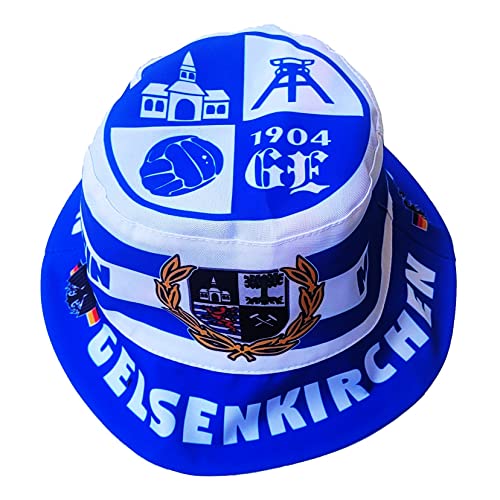 Generisch Gelsenkirchen Fan-Hut, Sonnenhut, Fischerhut, Anglerhut, MEHRFARBIG, Unisex, Polyester, Stadionbesuch, Sommer, Fußball, Schalke 04, Deutscher Fußball, HAT, Bucket, waschbar