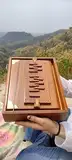 Amilav Collections Teakholz Shruti Box Musikinstrument, gestimmt 13 Noten und 432 Hertz, Shruti Box mit Tragetasche