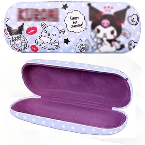 DSTLWBCS Brillenetui Hardcase Kinder, Brillen Boxen Mädchen, Brillenetui Sonnenbrille, Kawaii Brillenetuis Mit Brillentuch, Ohrhaken Aus Silikon, Brillenschraubendreher,für Mädchen,Teenager