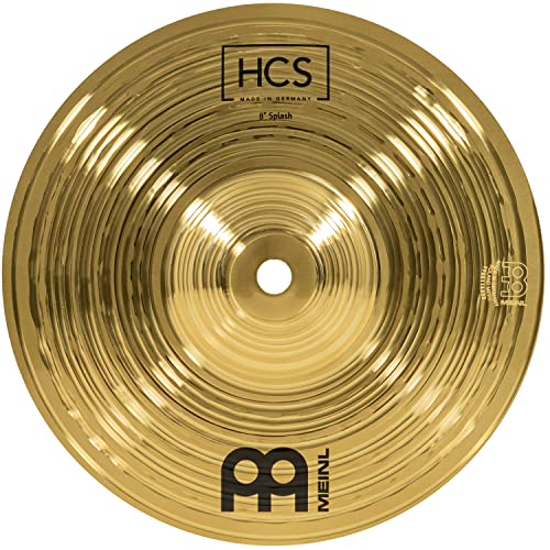 Meinl Cymbals HCS Splash — 8 Zoll (Video) Schlagzeug Becken (20,32cm) Messing, Traditionelles Finish (HCS8S)