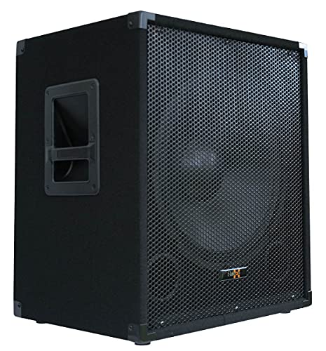 E-Lektron SUB-Q38A PA-Subwoofer Aktiv 15"/38cm Bass Lautsprecher Box mit integrierter Endstufe 600W-Peak