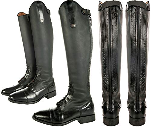 HKM Erwachsene Hkm 9113 Reitstiefel Sevilla, Rindsleder, Langlänge/Enge Weite, Unisex 36-46 Hose, 9100 Schwarz, 45 EU