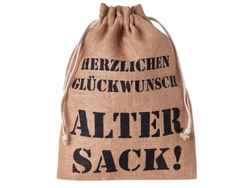 Geschenkbeutel Alter Sack Herzlichen Glückwunsch, Geburtstag, Jubiläum (40x30 cm)