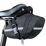 Fayemint Fahrrad Satteltasche, wasserdichte Satteltasche, Fahrrad-Satteltaschen mit Wasserflaschen-Tasche, Reflektierend Fahrradtasche