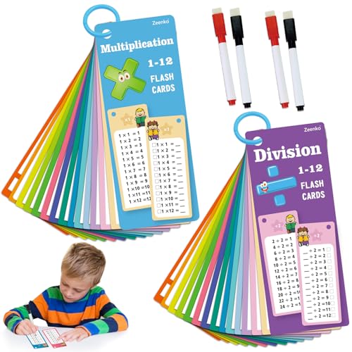 Lernkarten Mathematik Für Multiplikation Und Division Mit Übungsblättern Rechenhilfen Mathe Übungskarten Zum Abwischen Mathe Karten Tragbare Mathe Denkspiele Einschulung Geschenk Für Kinder