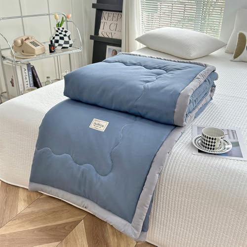 DOTBUY-SHOP Bettüberwurf Steppdecke, 2025 Tagesdecke Baumwolle Leichte Tagesdecken mit Präge Wohndecke aus Gesteppt Bettdecke für Einzelbett Doppelbett (Entenei-Farbe,180×220cm)
