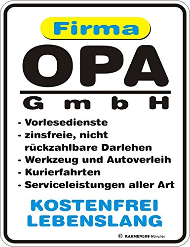 Original RAHMENLOS® Magnet: Firma Opa GmbH: Blech 9x7cm