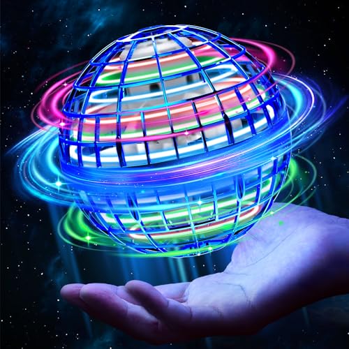 Fliegender Ball,Magic Flying Orb Ball,Hand Controlled Hover Ball Schwebender Ball mit LED Licht Flying Spinner Mini Drohne Für Kinder Geschenke Für Jungen Mädchen Indoor Outdoor