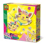 SES Creative 14135 Katze Sticken auf Tüll, Rosa