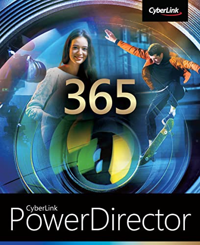 CyberLink PowerDirector 365 / 12 Monate | Professionelles Videobearbeitungsprogramm für PC mit Greenscreen und tausenden Effekten | Fotoshow | Filmproduktion | Screen Recorder | Windows [Download]