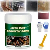 HOPASRISEE Metal Rust Converter Paint, Rust Remover for Metal, Rust Converter for Metal, Rust Inhibitor for Metal, Anti Rust Coating for Metal, Rust Inhibitor, Rust Paint for Metal, 500ml (Schwarz)