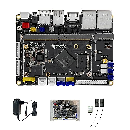 youyeetoo YY3568 Devkit,4GB LPDDR4 32GB Emmc, RK3568 Open Source Entwicklungsboard, Reichhaltige Schnittstelle 5X Seriell/ 6X USB/4x Display/Dual Gigabit/PCIE/WiFi/BT, für YY3568-CORE SOM (Kit B)