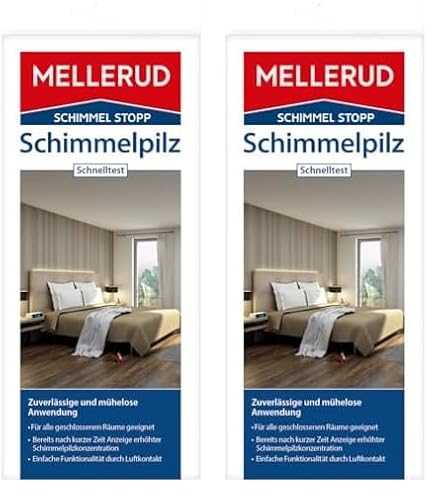 MELLERUD Schimmel Stopp Schimmelpilz Schnelltest | 1 x Schimmeltest | Mikrobiologischer Test zur Erkennung von Schimmelbefall (Packung mit 2)
