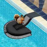 Pool Tierrettung, Rettungsrampe für Pool, Rampe Rettungen, Pool Ausstiegshilfe für Tiere, Pool Zubehör Floating Animal Rescue Tool for Swimming Pools to Small Animals (Schwarz)