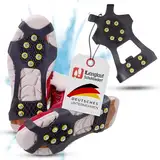 Anti-Rutsch Schuhspikes Grödel - Langlauf Schuhbedarf Ice Grips Schuhkrallen - rutschfeste Eisspikes für Schuhe und Stiefel - Antirutsch Spikes Glatteis - Spikes zum Überziehen (XL (44-46))