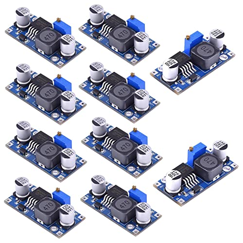 10 Stück LM2596 DC-DC Buck Converter Wandler Spannungsregler Stromversorgung Modul Step down Converter Modul Abwärtswandler Hocheffizienter 3.2-46V zu 1.25-35V Einstellbares Netzteil Abwärtsmodul