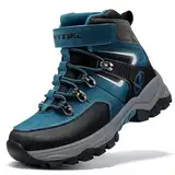 VITIKE Jungen Trekking- & Wanderstiefel Mädchen Stiefel Kinder Winterschuhe Jungen Schneestiefel Baumwollschuhe,12 Blau,37 EU