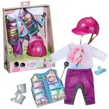 BABY born Deluxe Reiter-Outfit mit Hose, Stiefeln und Helm für 43 cm Puppen, 836194 Zapf Creation