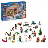 LEGO City Adventskalender 2024, Adventsgeschenk für Kinder ab 5 Jahren, 24 Überraschungen, Minifiguren in Weihnachtspullis, Weihnachtsmann und Frau Weihnachtsmann, Geschenk zu Weihnachten 60436