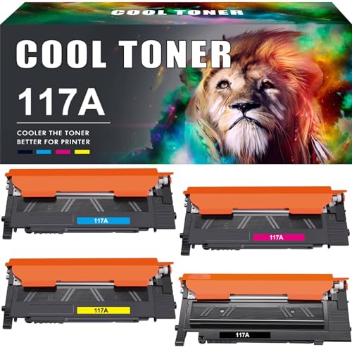 Cool Toner Kompatibel für HP 117A Toner Set als Ersatz für Color Laser MFP 178nwg 179fwg 150nw 179fnw 150a 178nw W2070A W2071A W2072A W2073A Tonerkartusche (Schwarz Cyan Gelb Magenta 4er-Pack)