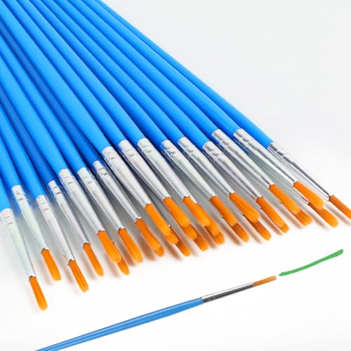 Halobios 30-teiliges Pinselset, runde Nylon Acrylfarben Pinsel für Erwachsene und Kinder, eignen Sich für Ölgemälde, Aquarell, Körpermalerei, Keramikmalerei, Zeichnen und Künstlerbedarf.