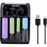 VOLTCRAFT IPC-2 Rundzellen-Ladegerät NiMH, NiCd, LiIon, LiFePO Mini (AAAA), Micro (AAA), Mignon (AA), Baby (C), Sub-C,