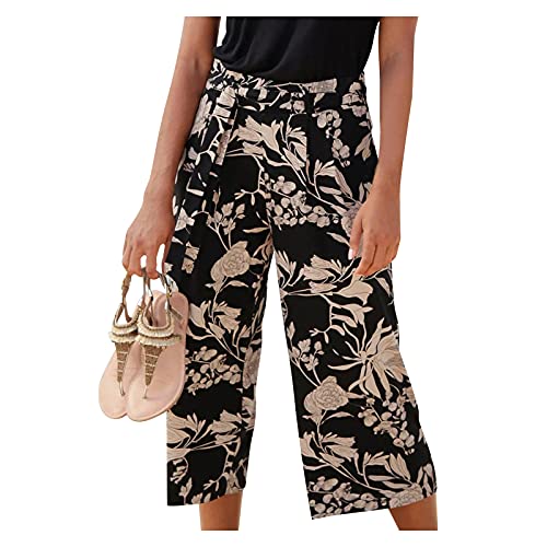 Generisch Haremshose Damen Sommer Lange Schlupfhose Boho Strandhose Leicht Freizeithose Loose Sommerhose Frauen Pant Mit Taschen Straight Bein Hosen Sommerhosen Stoffhose Jogginghose Yogahose
