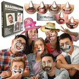 Bada Bing 30 Motive lustige Nasenmasken für Fotobox, Hochzeit, JGA & Geburtstag – Maske als Foto Verkleidung, Party Zubehör und Deko - Witzige Foto-Requisiten für unvergessliche Party-Momente Spiel