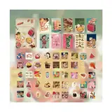 Xolsurg 55pcs Food Scrapbooking Aufkleber Netter Vintage Snacks Planer Aufkleber Aufkleber Aufkleber Notizbücher