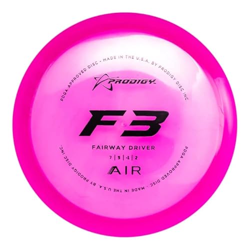 Prodigy Disc F3 AIR | Stable Fairway Driver | Lightweight Fairway for All Skill Levels | Great in Windy Conditions | Very Torque Resistant | Lightweight Plastic | 150-159g | Colors May Vary