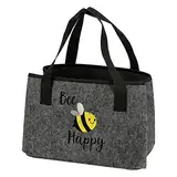 Aufbewahrungstasche Biene "Bee Happy" │ Filz 40x26cm │ Shopper Henkelkorb Tragetasche