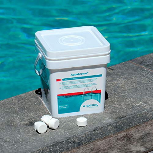 BAYROL Aquabrome 5 kg - 20 g Bromtabletten - Langsamlöslich für die Dauerdesinfektion - Sehr effektiv auch bei hohem pH-Wert und hoher Wassertemperatur