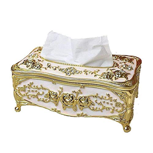 AsDlg Tissue Box, Desktop Couchtisch Mode Europäischen High-end-Papier Box Wohnzimmer Tissue Box Serviettenbox