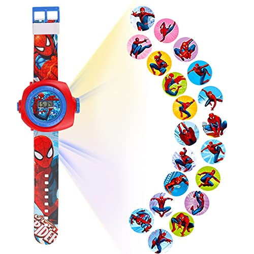 Niumowang Kinder Cartoon Uhr, Kinder Projektor Uhr, Einstellbare Digitale Projektionsuhr, 20 Bilder, elektronische Armbanduhr, Projektor, Uhr Spielzeug,für Kinder Kleinkind 3-12 Jahre alt (B)