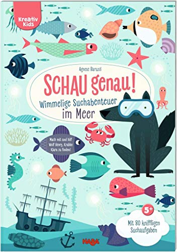 HABA Sales GmbH & Co. KG Kreativ Kids – Schau, (DE/E/F/NL/IT/ES): Mach mit und hilf Wolf Henry, Krabbe Klara zu Finden!