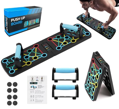 Push Up Board, Multi-Funktions Home Workout Equipment Faltbar Portable Press Up Tools Übungsbrett Effektiv Trainieren die Muskeln für Männer Frauen