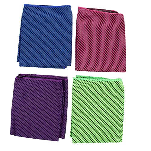 ifundom 1 Satz Kühles Sporttuch Handtücher Fürs Fitnessstudio Cool Campinghandtücher Handtuch Sportlich Trainieren Kühltuch Eistuch Strand Schweiß Polyester 4 Stück