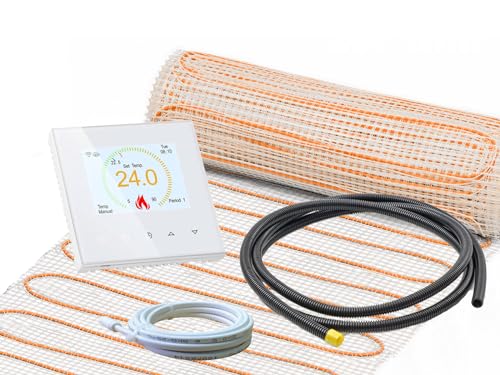 Elektrische Fußbodenheizung Komplett-Set für Fliesenboden UltraPro 200 extra stark mit Thermostat RT-70 WIFI Touch (1,5 m² - 0,5 x 3 m)
